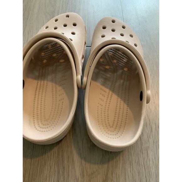 Crocs Womens Classic Clog Size 9 Light Pink Rubber Slip On Slingback Casual - Picture 3 of 6